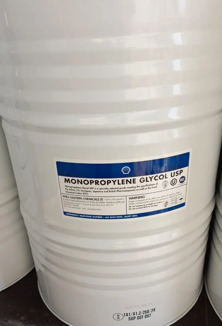 Propylene Glycol USP - Shell (Now Aster) drum.